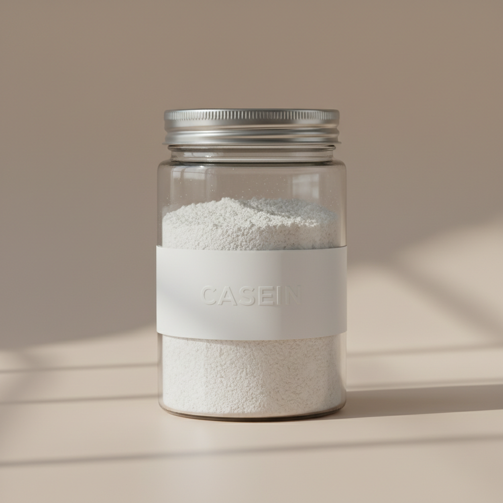 Medium grain casein powder product photography